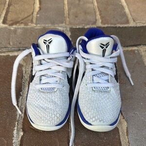 Nike Blue and White Sneakers with Kobe Logo